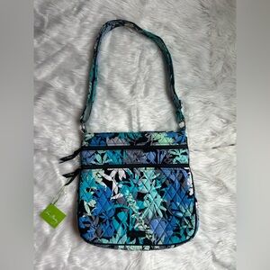 Vera Bradley Blue and Black Floral Crossbody Bag